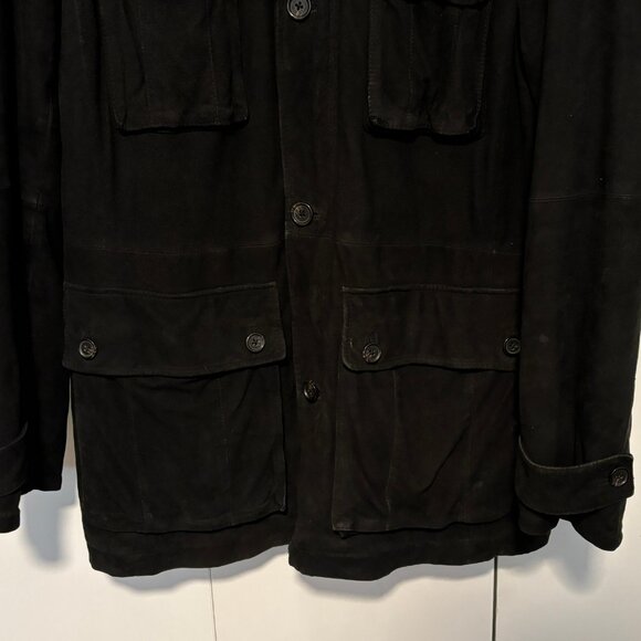 $950 Brooks Brothers Black Suede Field Jacket - Medium - Picture 2 of 16